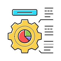 employee working process color icon vector illustration