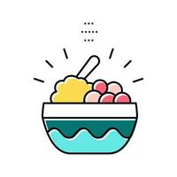 breakfast food plate color icon vector illustration