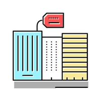 rent in high rise building color icon vector illustration