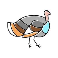 turkey bird color icon vector illustration