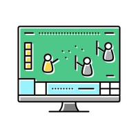 mmo video game color icon vector illustration