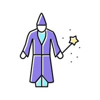 wizard magic color icon vector illustration