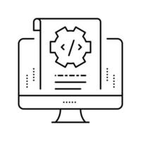 script code line icon vector illustration