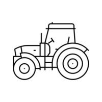 tractor granja transporte línea icono vector ilustración