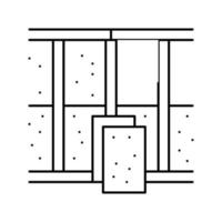 wall insulation line icon vector illustration