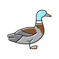 duck bird color icon vector illustration