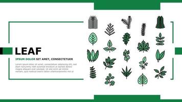 Leaf Of Tree, Bush Or Flower landing header vector