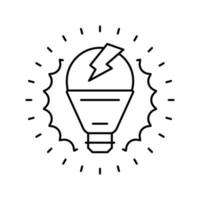 inspiration light bulb line icon vector illustration