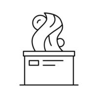 art sculpture line icon vector black illustration