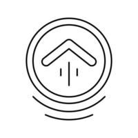 up scroll line icon vector illustration