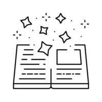 book magic line icon vector illustration