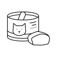 canned food for cat line icon vector illustration