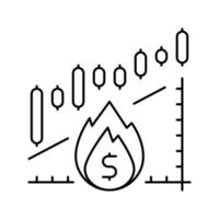 stock inflation line icon vector illustration