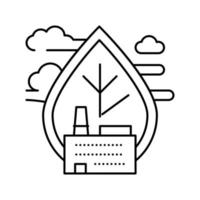 air emissions and ambient air quality line icon vector illustrat