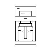 máquina de elaboración de café por goteo línea icono vector ilustración