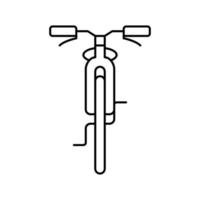 bicicleta transporte vehículo línea icono vector ilustración