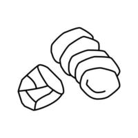 peel potatoes line icon vector illustration