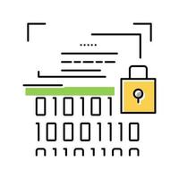 binary encryption color icon vector illustration sign