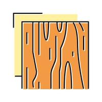 ilustración de vector de icono de color de capa de aislamiento de madera