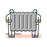 removal asbestos service color icon vector illustration