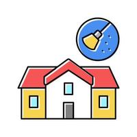 ilustración de vector de icono de color de organización del hogar