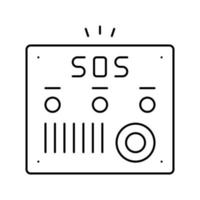 sos panel for old people line icon vector illustration