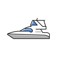 sedan bridge boat color icon vector illustration