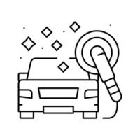 polish car wash service line icon vector illustration