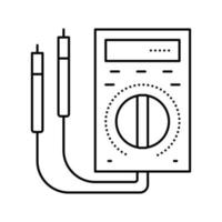 ammeter tool line icon vector illustration