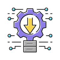 ilustración de vector de icono de color de sistema de integración