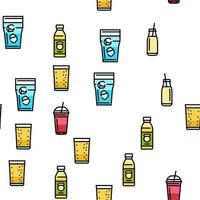 beverage drink juice fresh water vector seamless pattern