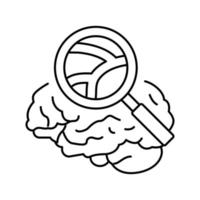 neurovascular surgery line icon vector illustration