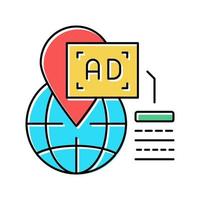 location advertising color icon vector illustration