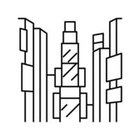 times square line icon vector illustration