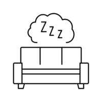 Dormir mens ocio línea icono vector ilustración
