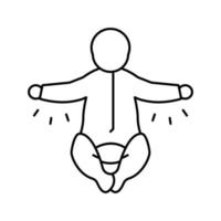 moro reflex line icon vector illustration