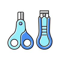 nail clippers for newborn babies color icon vector illustration