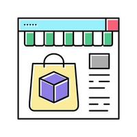 store selling online internet color icon vector illustration