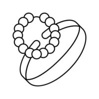 Ilustración de vector de icono de línea de joyería de pulseras