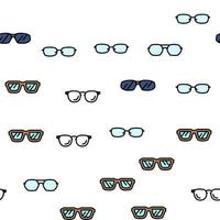 glasses optical style frame vector seamless pattern