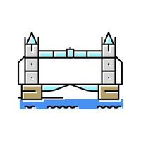 tower london bridge color icon vector illustration