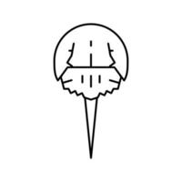 arthropod horseshoe crab ocean line icon vector illustration