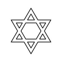 judaism religion line icon vector illustration