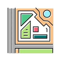 garden location on map color icon vector illustration