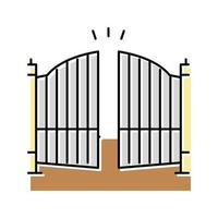 automatic gate color icon vector illustration