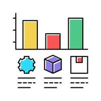 analyzing internet marketing color icon vector illustration