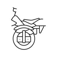 monowheel motorbike vehicle line icon vector illustration