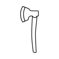 broad axe hatchet line icon vector illustration