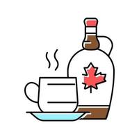 bebida con jarabe de arce color icono vector ilustración