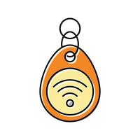 trinket rfid color icon vector illustration